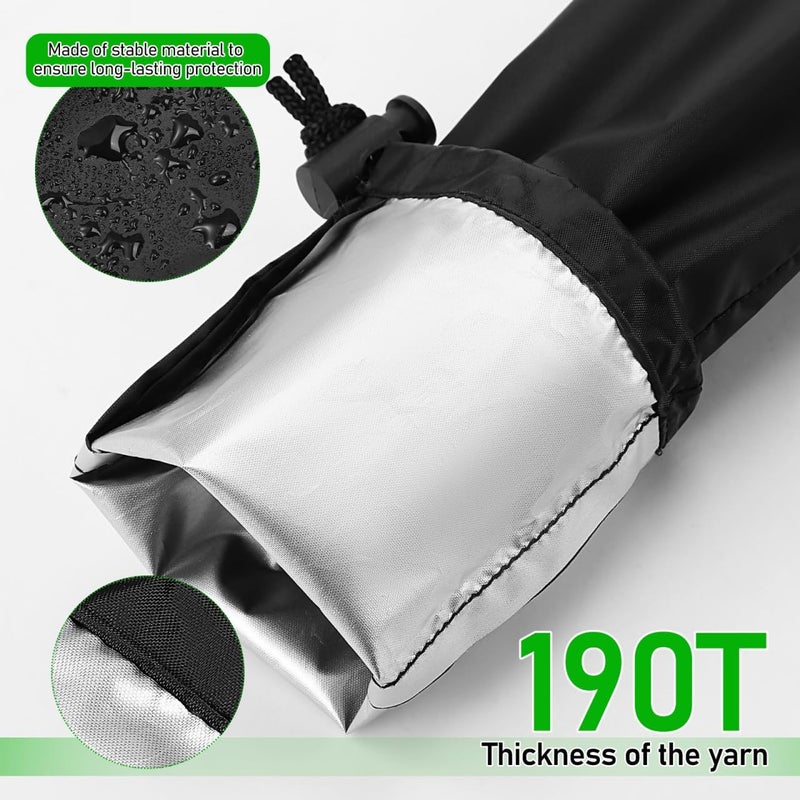 OUNONA 1 Pair Car Windshield Wiper Covers, 26in Windshield Wiper Cowl for Trucks Cars SUVs Protect from Ice Snow Frost Dew Bird Poop, Black - Image 4